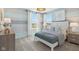 Bright bedroom with beautiful color scheme, comfortable bed and plenty of sunlight from two windows at 577 Dalton Way, Avon, IN 46123