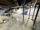 Basement with support beams, offering potential for customization and additional living space at 6593 N 800 W, Elwood, IN 46036