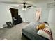 Bedroom with ceiling fan and comfy baseball pillow at 6593 N 800 W, Elwood, IN 46036