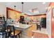 Bright kitchen with a large island, breakfast bar, and updated appliances, ideal for cooking and gathering at 6760 Spirit Lake Dr # 11, Indianapolis, IN 46220