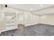 Spacious finished basement with wood-look tile flooring and recessed lighting at 7380 N 225 W, Lebanon, IN 46052