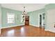 Inviting dining room with hardwood floors, natural light, and stylish light fixture at 7380 N 225 W, Lebanon, IN 46052