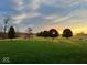 A sunrise view of a beautiful green field with manicured trees and golden sunlight at 7380 N 225 W, Lebanon, IN 46052