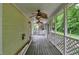 Screened in porch with ceiling fans, offering a relaxing outdoor space at 7380 N 225 W, Lebanon, IN 46052