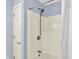 Detail of shower and faucet hardware in the main bath at 7380 N 225 W, Lebanon, IN 46052