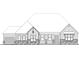 Rendering of the exterior with vertical siding, stone accents, and a covered entry at 9437 Dogwood Dr, McCordsville, IN 46055