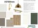 Kitchen and living area selections showcase modern farmhouse design with gold accents and neutral tones at 9437 Dogwood Dr, McCordsville, IN 46055