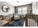 Inviting Bedroom features a cozy chair, changing table, and cute airplane-themed decorations at 9804 Wentworth Ct, Carmel, IN 46032