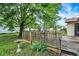 Backyard deck with space for entertaining, enhanced by lush greenery and a peaceful ambiance at 101 Heiny Rd, Indianapolis, IN 46217