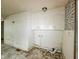 Laundry room has hookups for the washer and dryer and overhead cabinets at 1140 Mcdougal St, Indianapolis, IN 46203