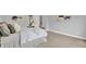 Main bedroom with ensuite bathroom and plush bedding at 1410 Shadow Ct, Zionsville, IN 46077