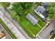 Aerial view of a home with a big backyard, surrounded by mature trees at 1802 Sugar Grove Ave, Indianapolis, IN 46202
