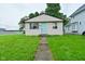 Charming single story home featuring a light blue door and a well manicured lawn at 1802 Sugar Grove Ave, Indianapolis, IN 46202