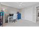 Bedroom with a ceiling fan and a large window with natural light at 1821 Midnight Pass, Brownsburg, IN 46112