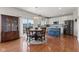 Eat-in kitchen features stainless steel appliances, granite counters, blue island and lots of natural light at 1821 Midnight Pass, Brownsburg, IN 46112