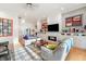 Comfortable living room featuring a fireplace, and stylish furnishings at 201 St Andrews Ave, Edinburgh, IN 46124