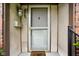 Close-up of the front door, showcasing the house number, lantern, and vintage mailbox at 2263 Rome Dr, Indianapolis, IN 46228
