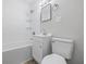 Bright bathroom with white subway tile, new vanity and modern fixtures at 2315 Spann Ave, Indianapolis, IN 46203