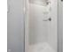 Clean and modern walk-in shower with glass shelving and tile surround at 2315 Spann Ave, Indianapolis, IN 46203