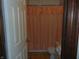 Compact bathroom featuring a peach shower curtain, creating a clean and functional space at 2625 S 200 E, Lebanon, IN 46052
