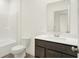 Clean bathroom featuring vanity, toilet, and shower at 2750 Glade Ave, Plainfield, IN 46168