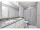 Stylish bathroom featuring a double sink vanity with modern fixtures, toilet, and shower at 3667 Gilmore Pl, Bargersville, IN 46106