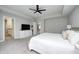 Inviting main bedroom with a ceiling fan, ample storage, and natural light creating a peaceful ambiance at 3667 Gilmore Pl, Bargersville, IN 46106