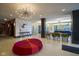 Beautifully decorated lobby area with unique chandelier and comfortable seating at 3965 N Meridian St # 3J West, Indianapolis, IN 46208