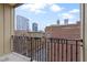Balcony view overlooking the city skyline at 450 E Ohio St # Apt 305, Indianapolis, IN 46204