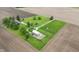 Expansive aerial view of the property showing the house, barn, and surrounding farmland at 4817 N 150 W, Anderson, IN 46011