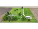 Detailed aerial view of the property, highlighting its landscaping and access road at 4817 N 150 W, Anderson, IN 46011