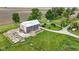 Aerial view of the barn, showcasing its location and ample surrounding space at 4817 N 150 W, Anderson, IN 46011
