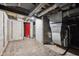Basement interior with cinder block walls and exposed ducts at 5035 Boulevard Pl, Indianapolis, IN 46208