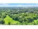 Panoramic aerial view of homes nestled among lush green trees within a well-developed community at 5953 Deer Hollow Ct, Pittsboro, IN 46167