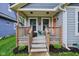 Inviting front porch with cozy seating, showcasing a charming entryway for a welcoming curb appeal at 617 N Dearborn St, Indianapolis, IN 46201