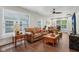 Bright living room showcasing hardwood floors, cozy seating, and abundant natural light at 617 N Dearborn St, Indianapolis, IN 46201