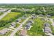 Aerial view of homes in a suburban neighborhood featuring well-manicured lawns and mature trees at 644 Ridge Gate Dr, Brownsburg, IN 46112
