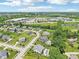 Aerial view of a residential neighborhood near a commercial center and water tower at 644 Ridge Gate Dr, Brownsburg, IN 46112