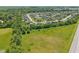 Aerial view of a residential neighborhood with homes, green spaces, and nearby amenities at 644 Ridge Gate Dr, Brownsburg, IN 46112