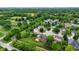 Expansive aerial view showcasing the neighborhood's lush greenery and community layout at 8338 Hunters Meadow Way, Indianapolis, IN 46259