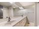 Bright bathroom features double sink vanity with a large mirror and ample lighting at 8338 Hunters Meadow Way, Indianapolis, IN 46259