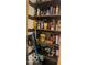 Functional walk-in pantry featuring ample shelving for organized storage at 865 Countryside Ln, Columbus, IN 47201