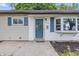 A charming home features a blue front door, blue shutters, and a bay window for added curb appeal at 903 Sunset Dr, Lebanon, IN 46052