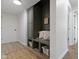 Convenient mud room with built-in storage and seating at 10502 E Lakeshore Dr, Carmel, IN 46033