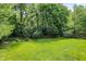 Expansive backyard with mature trees and a well-manicured lawn at 10965 Fairway Ridge Ln, Fishers, IN 46037