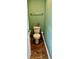 Small bathroom featuring a toilet, towel rack, and neutral tones at 1518 Valdarno Dr, Greenwood, IN 46143
