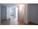Finished basement space with a closet and updated flooring, ready for customization at 2012 George St, Anderson, IN 46016