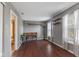 Versatile room with wood floors, large windows, a desk, and ample space for customization as a bedroom or office at 2210 Bridlewood Dr, Franklin, IN 46131