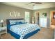 Bright main bedroom featuring a large bed, walk-in closet, and plenty of space for relaxation at , Plainfield, IN 46168