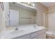 Bathroom featuring a double sink vanity and a shower-tub combination at 2234 Burgundy Way, Plainfield, IN 46168